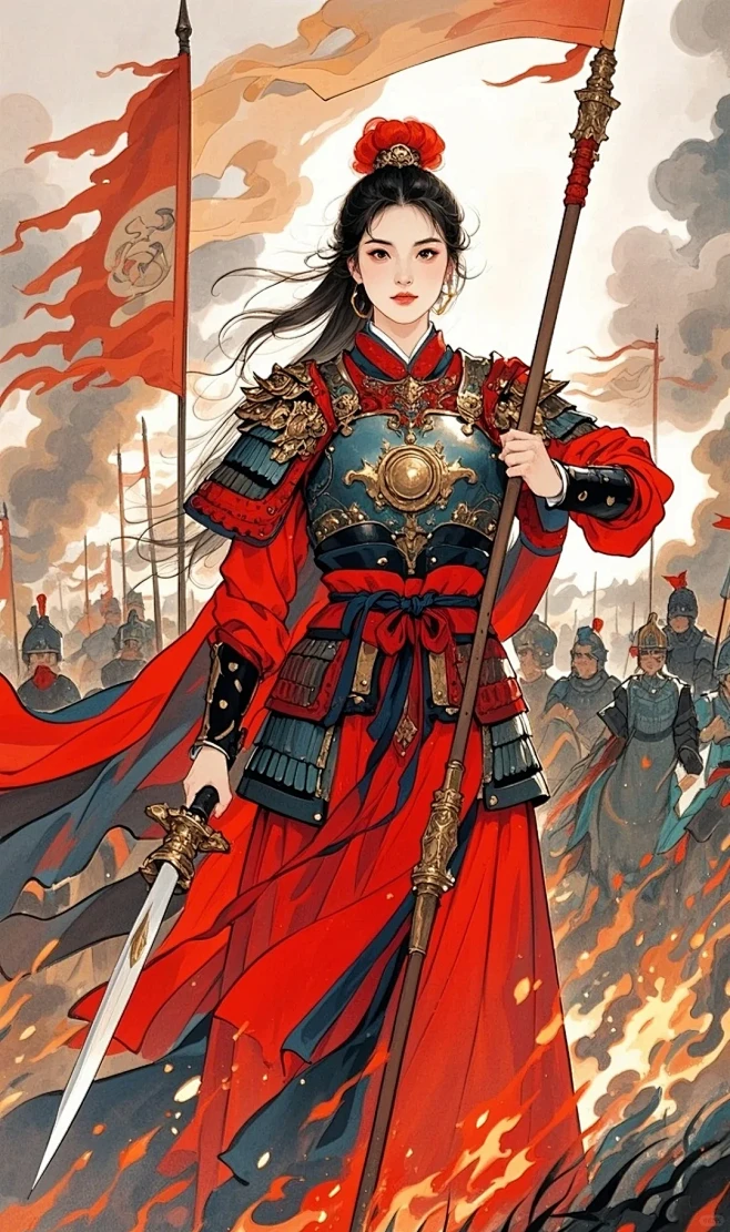 英姿飒爽女将军 - 小红书-花瓣网