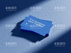 名片样机  - 源文件下载【酷图网】多角度,高级,简约质感,多张名片,卡片PSD,智能贴图,展示样机,PS设计素材,