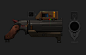 GUNS! Colour , Luke Viljoen : Colour versions of some Hero Grinder guns.
Hero Grinder is a top down, turn based strategy MMO, in development.
Site: http://www.herogrinder.com/
Twitter: @Hero_Grinder

So Some of the constraints for theses weapon designs:

