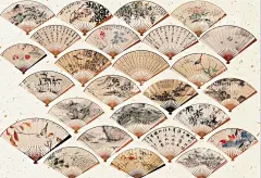 中国风扇子  - 源文件下载【酷图网】扇子,古风扇子,矢量图,中国风,折扇,扇子素材,中国风扇子