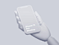 木质手指触控苹果手机场景APP提案UI贴图样机模板 Wooden Hands iPhone 12 Pro Mockups
