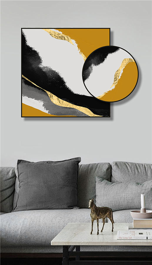 现代抽象装饰画（手绘油画，高清喷绘，晶瓷画）