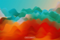 扁平化撞色波浪背景素材 jpg Colorful Smooth Wavy Backgrounds_平面素材_纹理图案_模库(51Mockup)