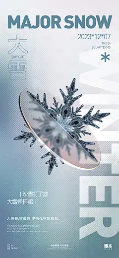 大雪节气酸性海报-源文件