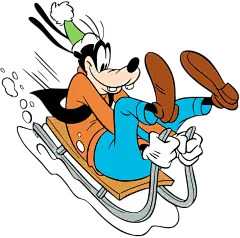 Goofy sledding