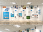 K大型3D企业发展历程文化墙公司形象墙 新款企业走廊展厅CDR模板