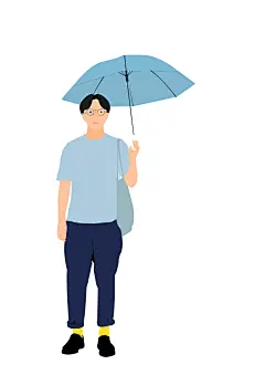孤独的男人2 #壁纸# #背景图##心情##插画##原创作品##小清新##儿童插画#