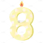 生日蜡烛数字贴纸2