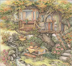 树木插画系列图集丨手绘树木作品水彩素描场景案例