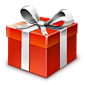 红色礼物盒图标 iconpng.com #Web# #UI# #素材#