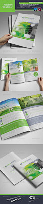 Green Energy Brochure Template - Brochures Print Templates #采集大赛# #平面# #宣传册设计#