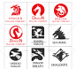 设计素材龙LOGO龙图腾战队队徽中国龙纹身字体设计矢量设计素材-淘宝网