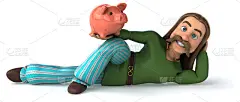 有趣的高卢- 3D插图
