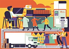 新媒体专业手绘！12 张扁平商业插画