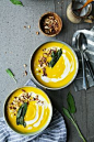 Butternut Squash, Coconut & Turmeric Soup + Crispy Sage | healthy recipe ideas @xhealthyrecipex |