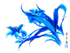 传统青花瓷手艺花卉PNG素材