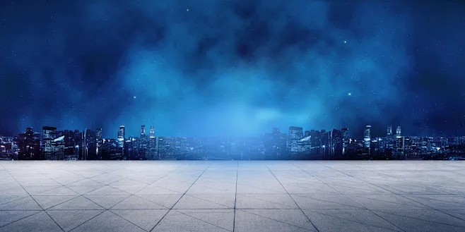 天台远景建筑城市夜晚-花瓣网