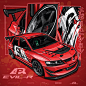 其中包括：APR Evolution ARTIST @pjrstudio High quality car illustration for car lover search on instagram "pjr.studio"