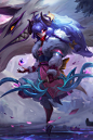 2K手机英雄联盟LOL永猎双子千珏灵魂莲华皮肤原画超高清壁纸 - 网络游戏 - 好4K壁纸