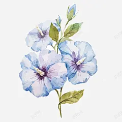 手绘蓝色清新母亲节花朵装饰矢量图高清素材 网页 设计图片 免费下载 页面网页 平面电商 创意素材 png素材