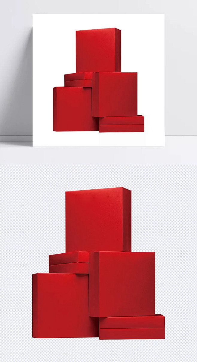红色礼盒PNG素材|礼盒,礼物,礼品,礼...