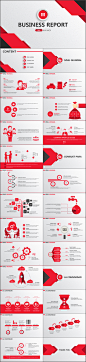 【高大上】红白黑杂志风商业通用PPT模板