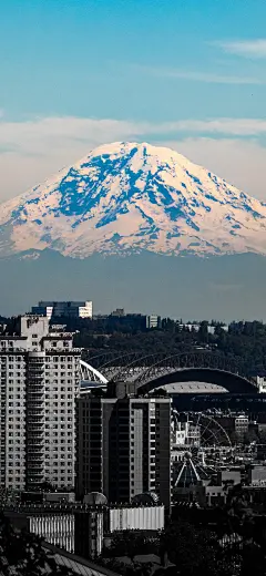山 城市 风景 手机壁纸