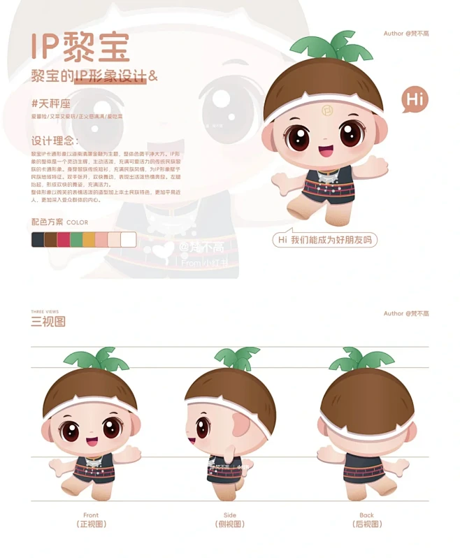 IP形象丨海南省黎族ip吉祥物设计（黎宝）-花瓣网