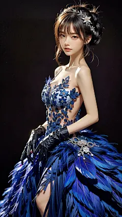 蓝色妖姬高冷壁纸，梦幻之美触手可及。 - 哔哩哔哩