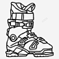 女滑雪靴鞋运动器材 UI图标 设计图片 免费下载 页面网页 平面电商 创意素材