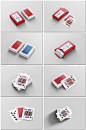 扑克牌魔术牌品牌设计提案样机PSD模板 Playing cards mockup