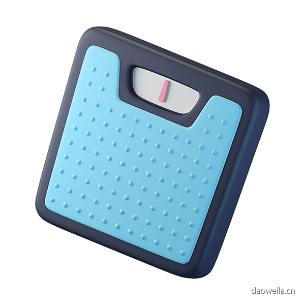 体重秤Weight Scale3 到位啦UI素材 运动健身装备器械3D图标模型