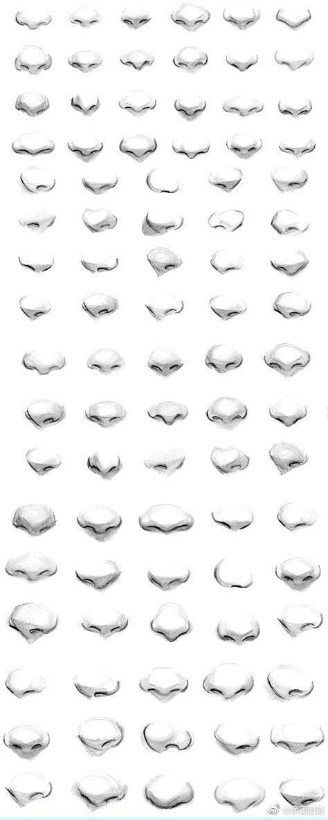 绘画参考素材  鼻子的画法
