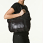 OMEIU英国代购  正品 12流行DKNY黑色羽绒背包