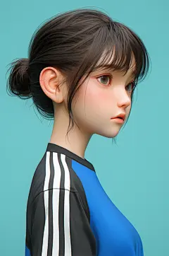 AI数字艺术CG风健身运动人物插画-众图网