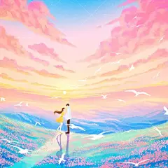 朝着那束光_蔚蓝Blue_tree__插画师作品_涂鸦王国gracg.com