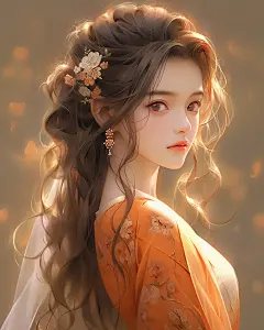 AI国风人物插画素材 卡通动漫角色绘画临摹图 游戏原画概念设计-淘宝网