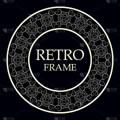 洋葱花,圆形,边框,卷着的,模板,摩洛哥,装饰物,品牌名称,阿拉伯风格,花