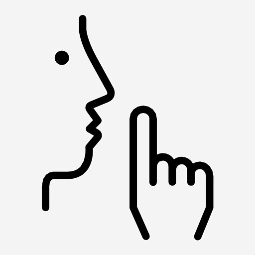 安静请安静闭嘴图标_88ICON https://88icon.com 安静 请安静 闭嘴 嘘 内心的声音
