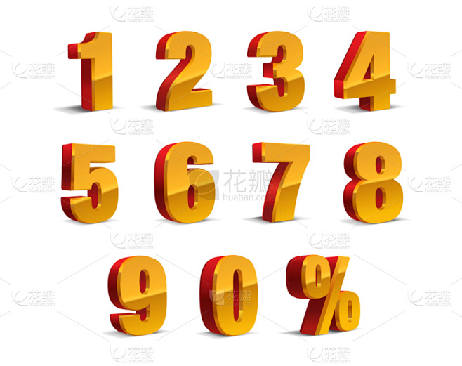 数字9,一个物体,三维图形,矢量,数字,二进制码,数字6,信函,黄色,数字2