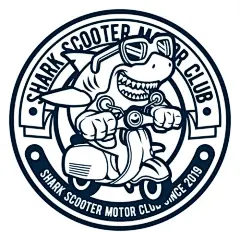 矢量鲨鱼大白鲨插画AI卡通手绘黑鲨吉祥物logo标志图案设计素材