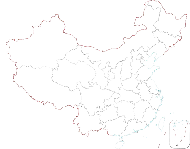 中国地图 地图 轮廓 区域 分布 其他元...