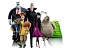 General 3840x2160 Hotel Transylvania animation white background Monster of Frankenstein Dracula