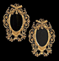 Pair of French Belle Epoque Gilt-Bronze Mirrors