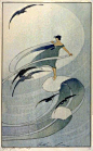 来自美国艺术家 Bertha Lum (1869 – 1954) 木版画作品一组。