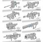 Gun sketches throwback, Dipo Muh. : Sketchy random weapons commissions work from the past. Forgot the timeline but I think a couple of years ago. I had plenty of these mostly because they're quick to do and fun to explore. They're based on the client's re