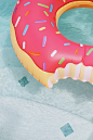 pink inflatable donut floater