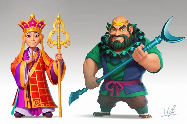 Master and Disciple in Adversity - Sanzang and Wujing-花瓣网
