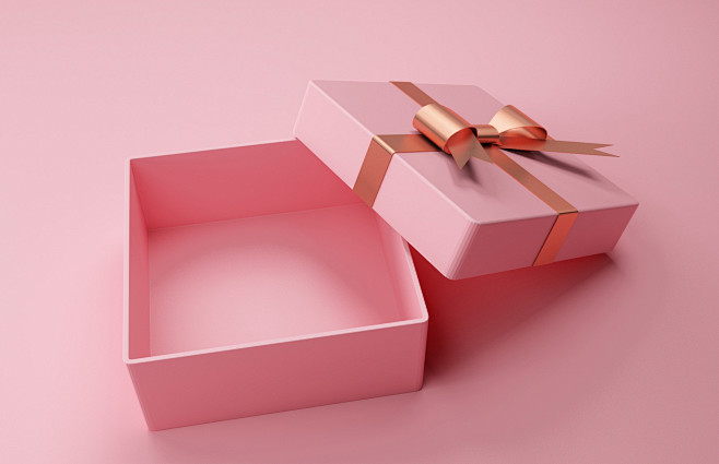 粉色礼物盒背景
