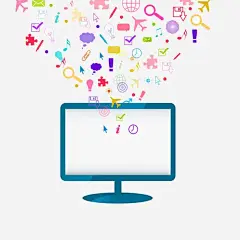 电脑收集信息高清素材 信息 创意 卡通 商务 壁纸 封面 彩色 手绘 插图 电脑 元素 免抠png 设计图片 免费下载 页面网页 平面电商 创意素材